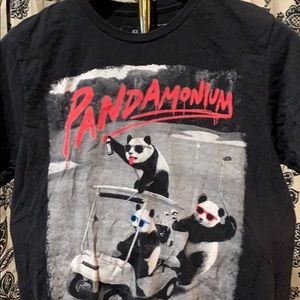 Fun panda golf cart  T-shirt. Form fitting